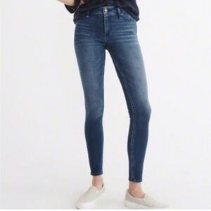 Abercrombie & Fitch Harper Ankle Distressed Stretch Denim Skinny Jeans